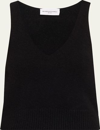 Brandon Maxwell Reese V-Neck Tank Top