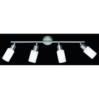 Trio Leuchten Trio Lighting - Plaf&oacute;n N&iacute;quel 4 Focos Foco Orientable Pantalla Cristal Mars