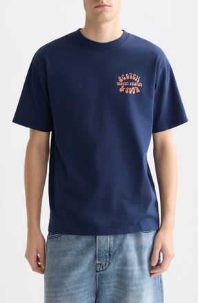 Scotch & Soda Desert Solstice Relaxed Fit Graphic T-Shirt in Pageant Blue at Nordstrom, Size Xx-Large