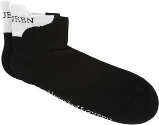 Alexander McQueen Knit Ankle Socks in Black Ivory at Nordstrom Rack