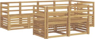 vidaXL Conjunto De Sof&aacute;s De Exterior 7 Uds. Blanco Vidaxl