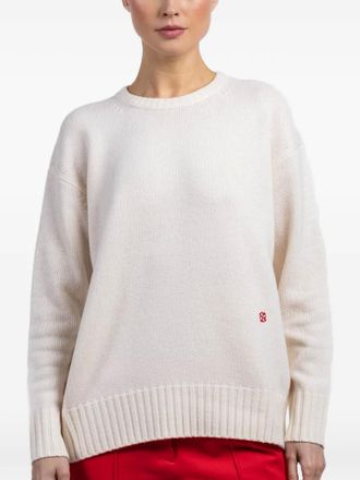 Dorothee Schumacher detail-embroidered sweater - women - Virgin Wool/Cashmere - 2 - Neutrals