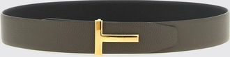 Tom Ford Cintura reversibile T Icon in pelle martellata con chiusura monogram