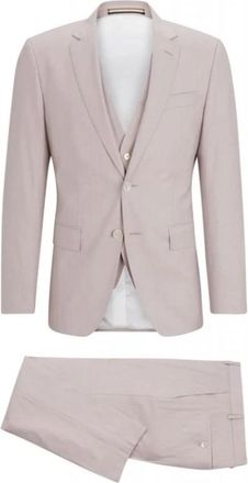HUGO BOSS Single Breasted Suit - Heren - Business pakken - Roze - M - Kostuums