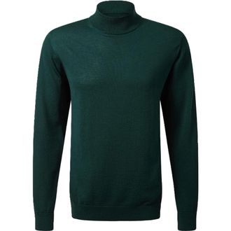 Baldessarini Jersey de hombre de lana virgen verde oscuro - Knitwear - Mujer - Verde - L