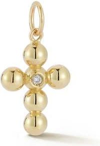 Ember Fine Jewelry 14K Gold Diamond Cross Charm at Nordstrom Rack