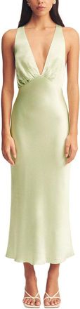 Shona Joy La Lune Plunged Cross Back Midi Dress