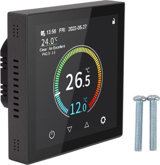 OEM Termostato Inteligente Tft Ips De 480x480, Almacenamiento De Datos Para Montaje En Pared, Wi-fi Digital Seguro Para Uso En Interiores Y Oficinas, Ench