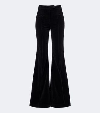 Costarellos Avice cotton velvet flared pants