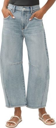 Silver Jeans Co Horseshoe High Waist Crop Barrel Jeans in Rhapsody at Nordstrom, Size 29 26