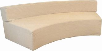 MX HOME Sof&aacute; banqueta media luna - Beige rafia