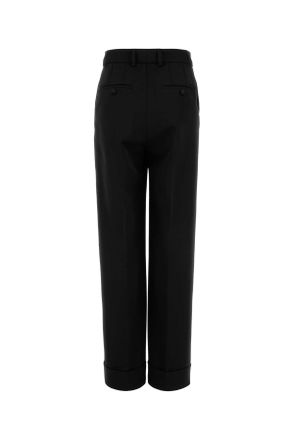 Dolce & Gabbana Womens Black Wool Pant Nero Exterior: Virgin Pantaloni