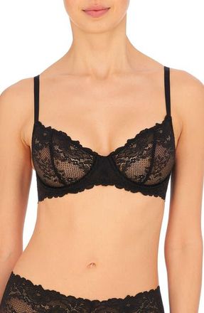 Natori Heavenly Lace Convertible Balconette Bra in Black at Nordstrom, Size 30Ddd