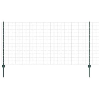Berkfield Home Garden Fence Set Set of 2 Green PVC coated metal 25 x 1.2 m fence