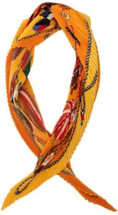 Herm&egrave;s Pre-owned Les Folies du Ciel Sjaal - Dames - Vintage Accessoires - Oranje - ONE Size - Vintage