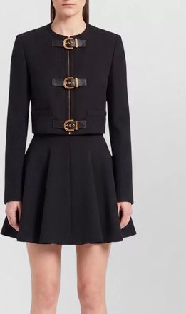 Versace virgin wool boxy cropped jacket