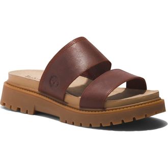 Timberland Clairemont Way Slide Sandal in Dark Red Full Grain at Nordstrom, Size 9