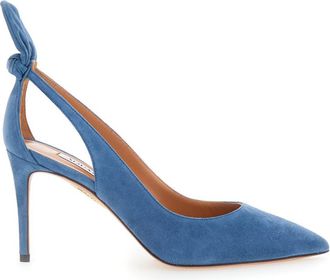 Aquazzura Blue Pointed Toe Pumps