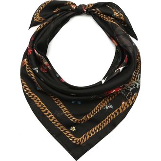 AllSaints Ania Large Square Scarf in Black at Nordstrom