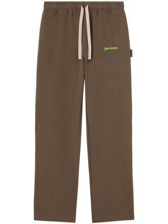 Palm Angels Pantaloni sportivi con ricamo - Marrone