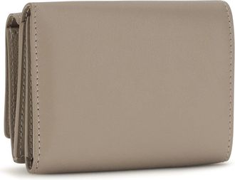 Fendi Womens Ff Mini Trifold Leather Wallet Tortora Calf Bos Taurus