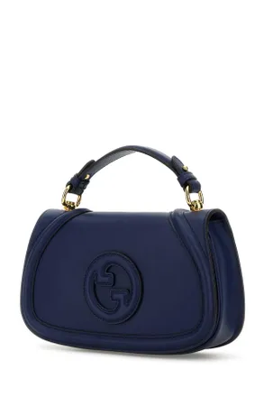 Gucci Womens Blue Leather Gucci Blondie Handbag Blu Calf Skin Borse A Mano
