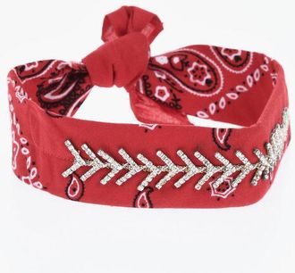 Fallon Paisley Patterned Bandana with Rhinestoned Detail size Unica