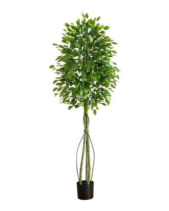 Nearly Natural 6.5Ft Uv-Resistant Artificial Ficus Tree (Indoor/Outdoor)