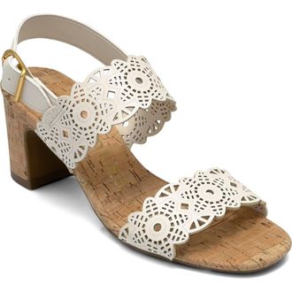 Aerosoles Glen Slingback Sandal in Eggnog Perf Fx Nappa at Nordstrom, Size 7.5