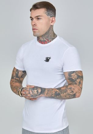 Siksilk Camiseta esencial blanca para hombre SikSilk XL