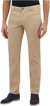 Brooks Brothers Beige Stretch Katoen Five-Pocket Broek - Heren - Chinos - Beige - W38 - Katoen - Broeken