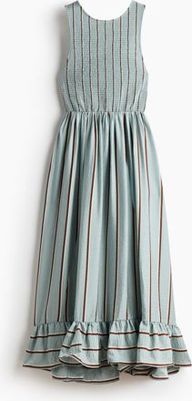 H&M Kleid mit gesmoktem Oberteil - Turquoise
