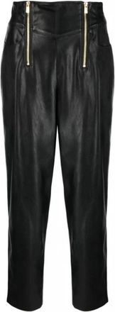 Pinko Pinko, Dames, Broeken, Zwart, Maat: 2XL Leer