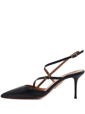 Aquazzura leather heeled pumps - Black