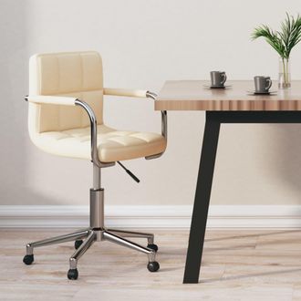 Les Tendances Les Tendances - Silla De Oficina Giratoria De Tela Color Crema Vidaxl