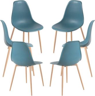 Regalos Miguel Regalos Miguel - Packs Sillas Comedor - Pack 6 Sillas Mykle - Azul Petr&oacute;leo