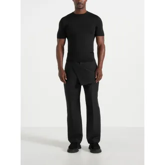 Mani&egrave;re De Voir Henri Foldover Trousers in Black at Nordstrom, Size 38