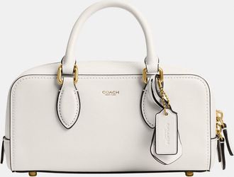 Coach Womens Bowery Satchel 22 - White Leather - One Size