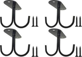 OEM Porte-tasse Suspendu - Metal Negro - Para Debajo De Armarios Y Estantes - 4 Unidades