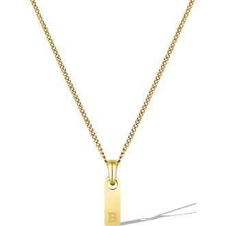 Vincero Mens Initial Pendant Necklace in Gold - B at Nordstrom