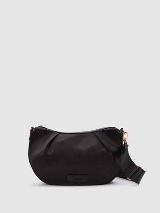 Reiss Black Adjustable Strap Cross Body Bag
