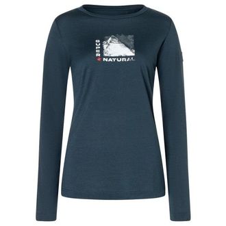 super.natural Super Mountain Bio Jersey L/S Longsleeve f&uuml;r Damen | blau