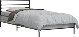 vidaXL Estructura De Cama Sonoma Gris 80 X 200 Cm Madera De Ingenier&iacute;a Vidaxl
