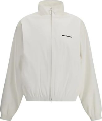 Balenciaga Giacca con zip e logo - Bianco