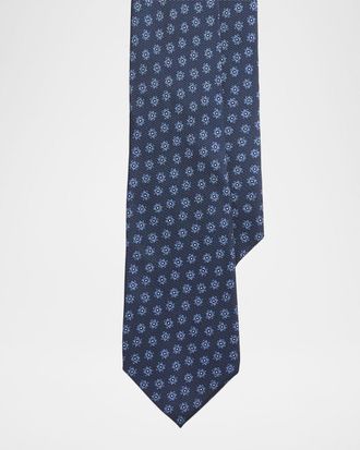Ralph Lauren Purple Label Men & apos;s Geometric-Print Silk Tie