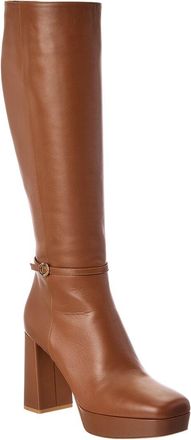 Gianvito Rossi Moreau 70 Leather Platform Knee-High Boot