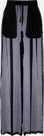 Dolce & Gabbana Sheer silk wide-leg pants