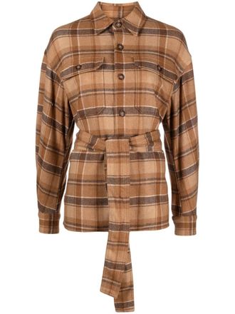 Polo Ralph Lauren Geruite blouse - Bruin
