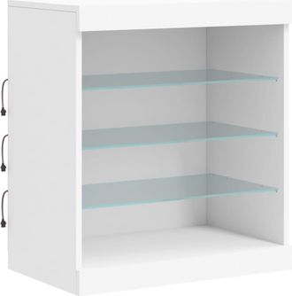 vidaXL Aparador Con Luces Led Blanco 60,5x37x67 Cm Vidaxl