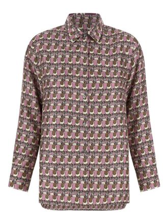 Max Mara Pink Regular Geometric Shirt